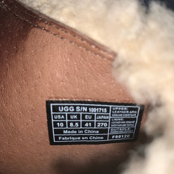 UGG GEORGETTE BOOTIES HIGH HEEL FUR SHOES WOMEN 10 - Picture 7 of 8